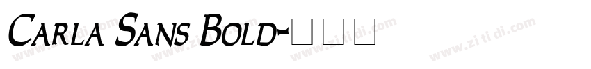 Carla Sans Bold字体转换